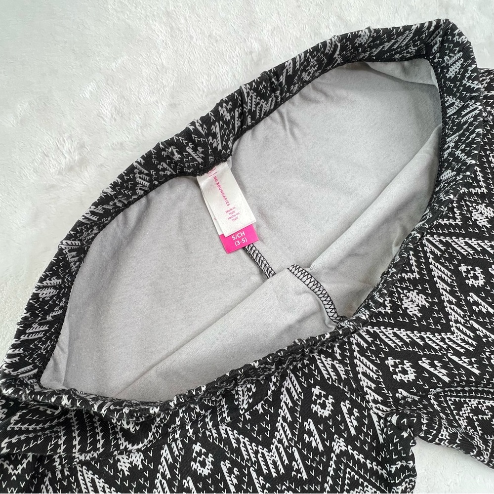 New Ankle Leggings Aztec Print Black White No Boundaries Juniors Small 3 5 - Picture 6 of 12
